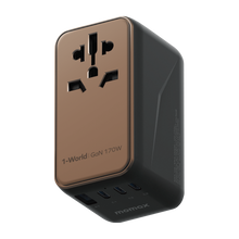 Load image into Gallery viewer, Momax 1-World 4-Port GaN Travel Charger 170W + USB-C Cable - Sandstone
