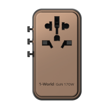 Load image into Gallery viewer, Momax 1-World 4-Port GaN Travel Charger 170W + USB-C Cable - Sandstone
