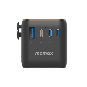 Momax 1-World 4-Port GaN Travel Charger 170W + USB-C Cable - Sandstone