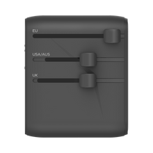 Load image into Gallery viewer, Momax 1-World2 35W 5 Port Dual AC Travel Adaptor - Black
