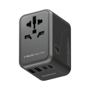 Momax 1-World 70W GaN 5 Ports AC Travel Adaptor