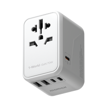 Load image into Gallery viewer, Momax 1-World 70W GaN 5 Ports AC Travel Adaptor
