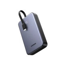 Load image into Gallery viewer, UGREEN Nexode 20000mAh Power Bank with Built-In USB-C Cable - Gray
