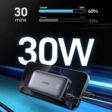 Load image into Gallery viewer, UGREEN Nexode 10000mAh  Two-Way Fast Charging Power Bank 30W - Gray
