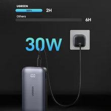 Load image into Gallery viewer, UGREEN Nexode 10000mAh  Two-Way Fast Charging Power Bank 30W - Gray
