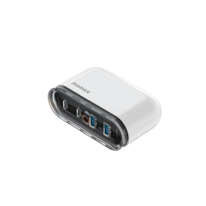 Momax 1-Charger Flow PD 80W/ 4Ports Gan Desk Stop Charger- White