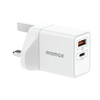 Momax Oneplug 2 Port 25 wats | wall Charger - White
