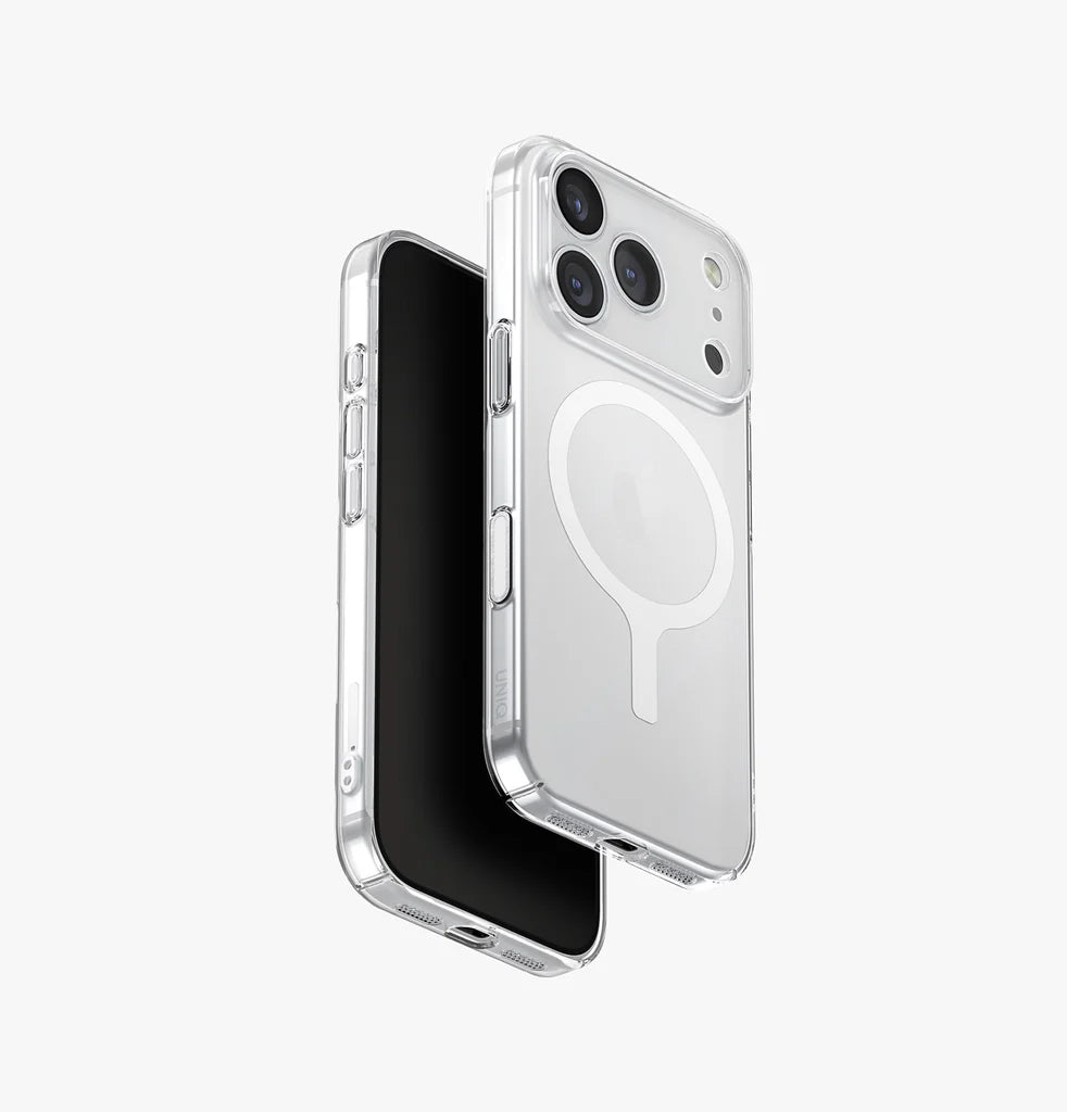 UNIQ iPhone 17 Pro 6.3 AirSuit 1.3mm Ultra Slim Case with MagClick™ Compatibility - Glossy Clear White
