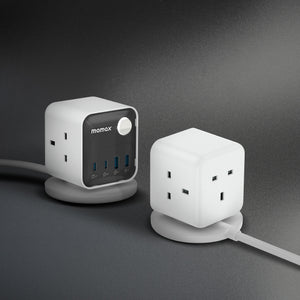 Momax 1-Charge Work Flow 3-Outlet GaN Power Cube 30W with USB Ports