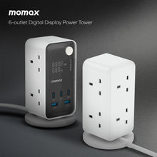 Load image into Gallery viewer, Momax 1-Charge Work Flow 6-Outlet GaN Power Tower 35W with USB Ports
