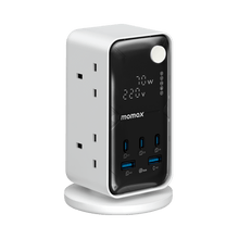 Load image into Gallery viewer, Momax 1-Charge 70W Work Flow 6-Outlet Digital Display Power Tower With USB
