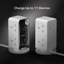 Load image into Gallery viewer, Momax 1-Charge 70W Work Flow 6-Outlet Digital Display Power Tower With USB
