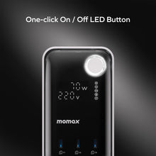 Load image into Gallery viewer, Momax 1-Charge 70W Work Flow 6-Outlet Digital Display Power Tower With USB
