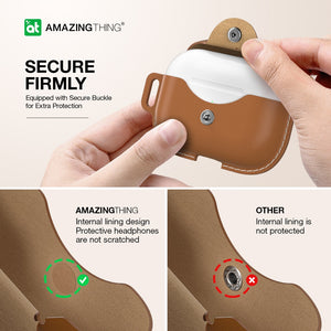 Amazingthing  Marsix Pro Case for (AirPods Pro/ Pro 2) - Brown