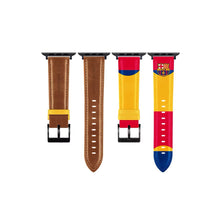 Load image into Gallery viewer, FC Barcelona Apple Watch Band Real Leather 44/45&quot; MF
