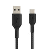 BELKIN Boost Charge USB-C to USB-A Braided Cable (2m) - Black