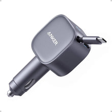 Load image into Gallery viewer, ANKER 2-in-1 Clutter-Free Car Charger 75W USB-C Port Built-In Retractable USB-C Cable - Black
