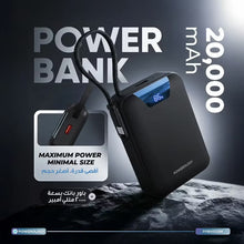 Load image into Gallery viewer, Powerology York 20000mAh Power Bank - Black
