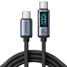 Load image into Gallery viewer, JOYROOM S-CC100A16 100W USB-C / Type-C to USB-C / Type-C Digital Display Fast Charging Data Cable, Length:1.2m
