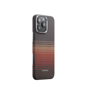 Pitaka Tactile Woven Ultra Slim Case For iPhone 16 Pro - Sunset