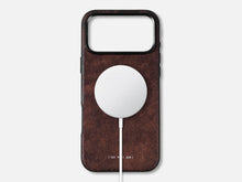 Load image into Gallery viewer, 121 MagSafe Snowflake Leather Case | iPhone 17 Pro Max - Tobacco
