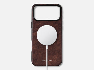 121 MagSafe Snowflake Leather Case | iPhone 17 Pro Max - Tobacco