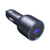 UGREEN 75W 3-Port PD Fast Car Charger - Gray