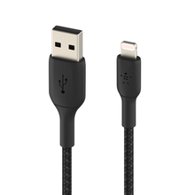 Load image into Gallery viewer, Belkin BOOST CHARGE Braided  Usb A to Lightning Cable/ 1m-Black
