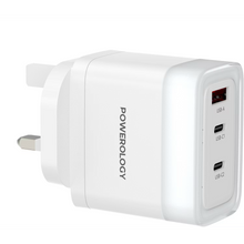 Load image into Gallery viewer, Powerology Lunex Series 3-Port Fast Charging Adapter
