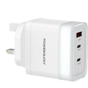 Powerology Lunex Series 3-Port Fast Charging Adapter