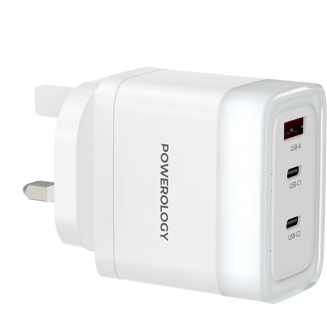 Powerology Lunex Series 3-Port Fast Charging Adapter