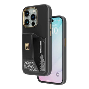 Levelo Morphix Grip-Stand Case with Built-In Card Slot for iPhone 15 Pro Max