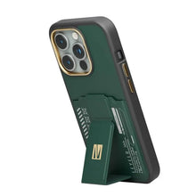 Load image into Gallery viewer, Levelo Morphix Grip-Stand Case with Built-In Card Slot for iPhone 15 Pro

