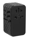 Powerology Universal Adapter 140w x2 Type C port & Usb A 15 w- Black