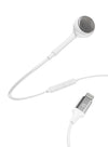 Powerology Mono Wired In-Ear Earphone with Lightning Connector - White