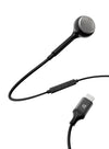 Powerology Mono Wired In-Ear Earphone with Lightning Connector - Black