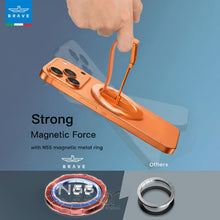 Load image into Gallery viewer, BRAVE MagGrip 3-in-1 Magnetic MagSafe Phone Grip Holder with Finger Strap &amp; Kickstand
