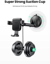 Load image into Gallery viewer, UGREEN Suction Cup Car Phone Mount for Dashboard &amp; Windshield - Black
