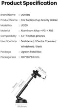 Load image into Gallery viewer, UGREEN Suction Cup Car Phone Mount for Dashboard &amp; Windshield - Black
