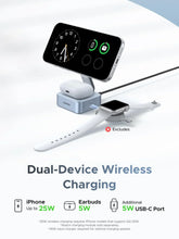 Load image into Gallery viewer, UGREEN MagFlow 2-in-1 Magnetic Wireless MagSafe Charger Qi2 25W
