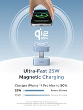 Load image into Gallery viewer, UGREEN MagFlow 2-in-1 Magnetic Wireless MagSafe Charger Qi2 25W
