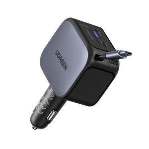 UGREEN Nexode Car Charger 145W with Retractable USB-C Cable