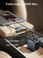 Load image into Gallery viewer, UGREEN Nexode Car Charger 90W with Retractable USB-C Cable
