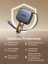 Load image into Gallery viewer, UGREEN Nexode Car Charger 90W with Retractable USB-C Cable
