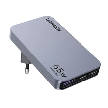 Load image into Gallery viewer, UGREEN Nexode Pro Charger Fast GaN Ultra-Slim 3-Port 65W - Gray

