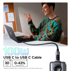 UGREEN Uno USB-C to USB-C Cable 100W - 3M