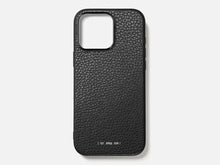 Load image into Gallery viewer, GRAMS28 121 MagSafe Pebbled Leather Case | iPhone 16 Pro - Black
