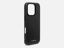 Load image into Gallery viewer, GRAMS28 121 MagSafe Pebbled Leather Case | iPhone 16 Pro - Black
