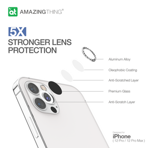 Amazing Thing AR Lens Defender for iPhone 12 Pro Max (Sparkle White)