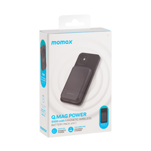 Load image into Gallery viewer, Momax Q.MAG Power Magnetic Wireless Battery Pack MagSafe Power Bank 5000mAh - Black
